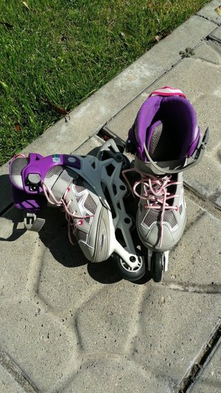 PATTINI A Rotelle in linea 35-38 oxelo fit 3 grigio-viola