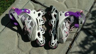 PATTINI A Rotelle in linea 35-38 oxelo fit 3 grigio-viola