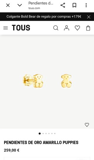 Pendientes Tous de Oro