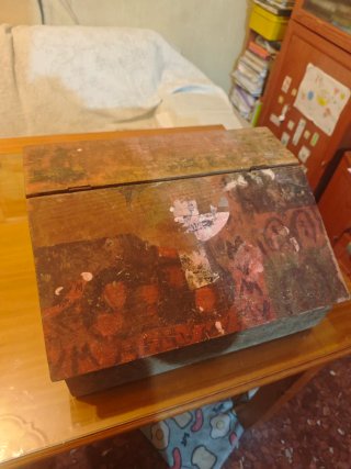 Antiguo Cajón de Madera, Escritorio, Pupitre, ect.