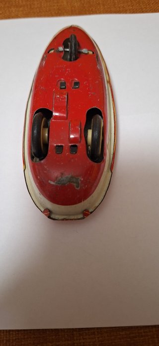 Barca d'epoca in latta ad alta velocità a frizione (non funzionante) Vintage
