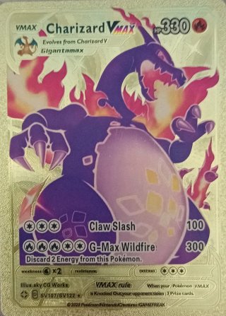 Carta Pokémon Charizard VMAX Dorada SV107