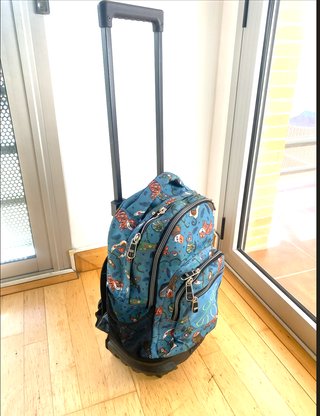 Mochila con Ruedas Totto Azul Estampada