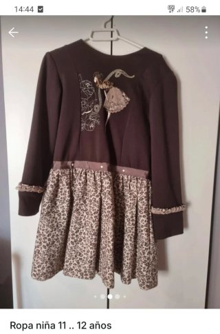 Vestido niña flores 11-12 años