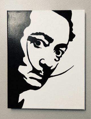 SALVADOR DALI 40x50 cm acrilico hecho a mano