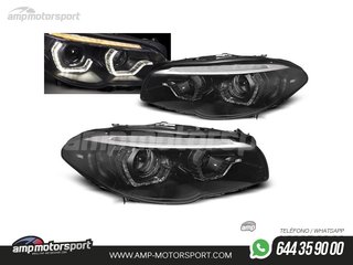 FAROS DELANTEROS OJOS DE ANGEL 3D U PARA BMW SERIE 5 F10 / F11 2010-2013