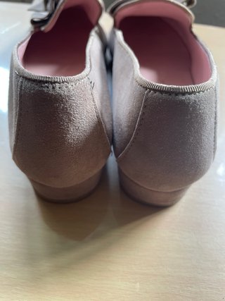 Zapatos ante beige lazo mujer talla 38