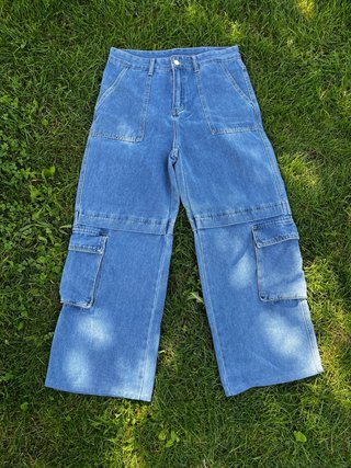 Pantalón Vaquero Cargo Azul