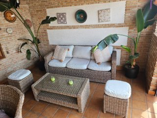 Conjunto Muebles Jardín Ratán Mesa y Sillas