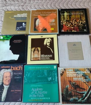 Vinilos. JS Bach. En cofres de sellos premium