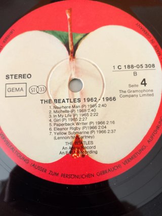 The Beatles 1962-1966 Doppio Vinile