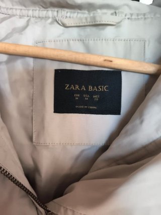 Parka Beige Zara Basic Talla M