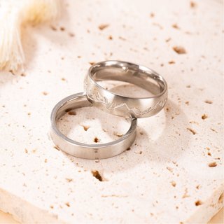 Anillos Pareja Plata Tallas 7 8 9 - Set 2