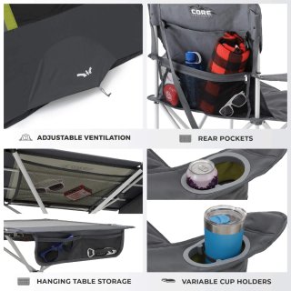 Tienda de campaña 4 personas CORE con sillas, mesa