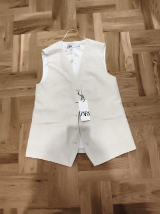 Chaleco Zara Beige Talla M