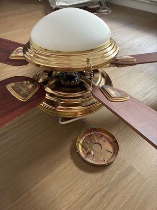 Ventilador de techo madera y metal