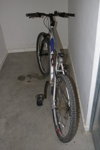 Mountain bike bicicleta usada reparación