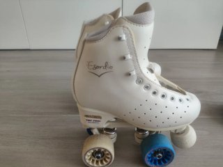 Patines artísticos profesionales blancos