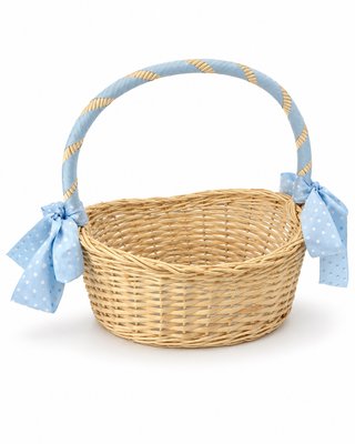 Cesta de mimbre para regalo o canastilla
