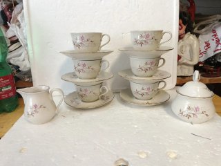 Set Tazze e Piattini Fiori