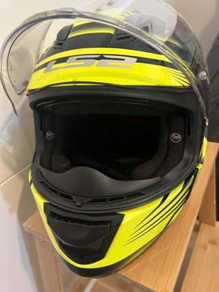 Casco Moto LS2 Stream Negro y Amarillo