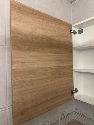 Armario de baño madera y cristal