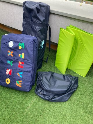 Cuna de viaje plegable con colchón