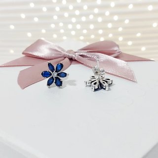 Pendientes Pandora Flor Azules