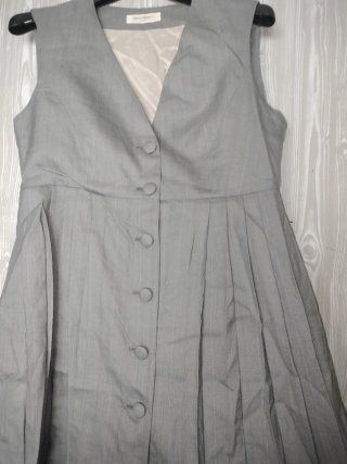 Vestido Colegial Gris Vintage