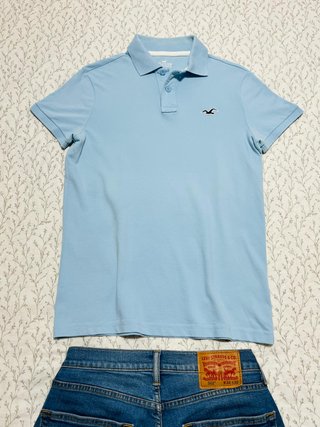 Polo Hollister Azul Claro