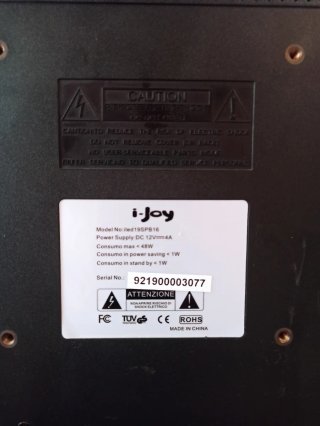 TV Monitor 19" i-Joy LED + mando y cables