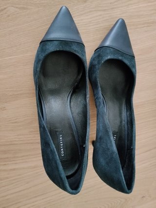 Zapatos de tacón mujer Cortefiel piel y ante T40