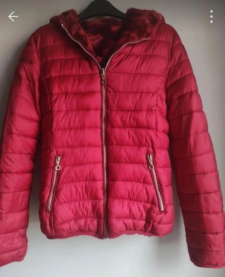 Chaqueta de Pelo Reversible, burdeos.