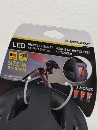 Dunlop Casco bicicleta con LUZ LED