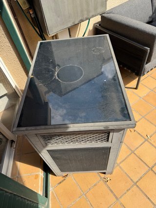 Mueble auxiliar exterior con vitrocerámica