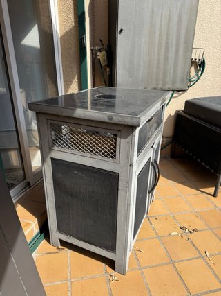 Mueble auxiliar exterior con vitrocerámica