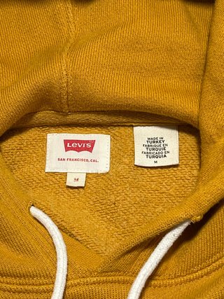 Sudadera con Capucha Levi's Amarilla con Logo