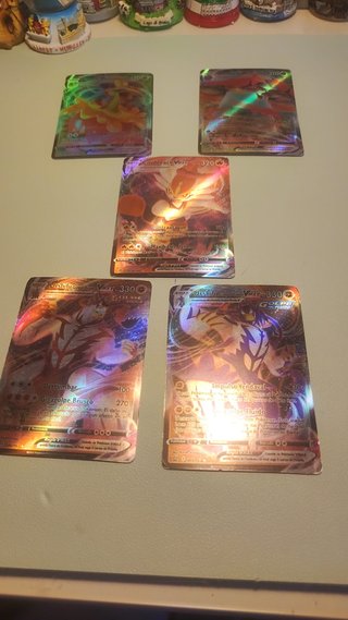 Lote de 5 Cartas Pokémon VMAX y GX