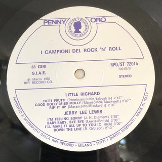 LP I Campioni del Rock'n'Roll 33 Giri