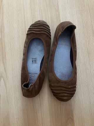 Manoletinas marrones piel talla 37