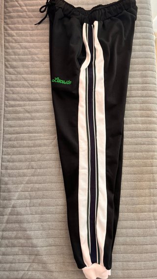 Pantalón de chándal unisex negro y blanco