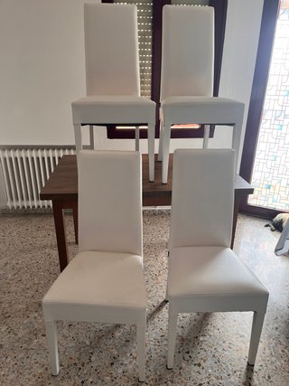 4 Sillas Comedor Blancas