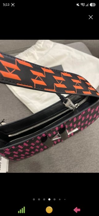 Bolso de Hombro Karl Lagerfeld Negro y Rosa