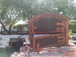 Puerta para horno de leña con termómetro