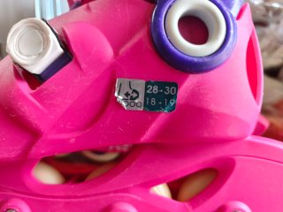 Patines en linea ajustables rosas y morados 28-30