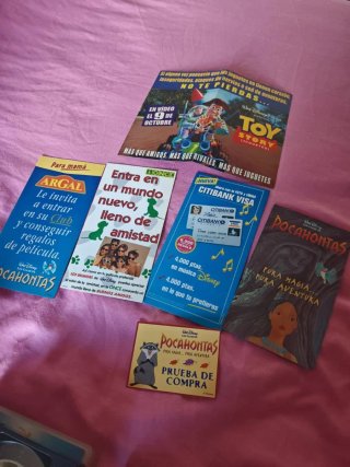 Lote 7 VHS Disney Clásicos + folletos originales