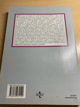 Curso de derecho de la Unión Europea