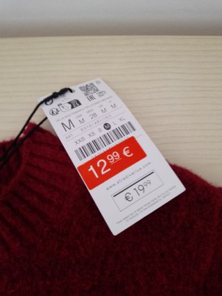 Jersey Stradivarius Granate Talla M