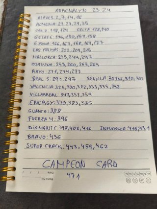 Vendo cromos adrenalyn 23-24