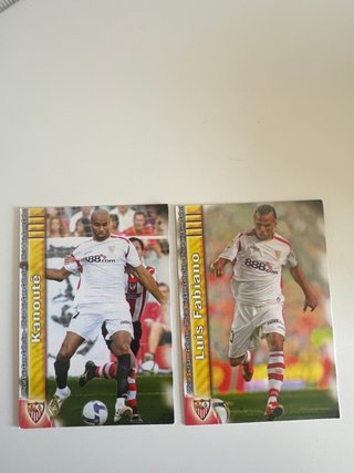 Cromos Kanouté y Luis Fabiano